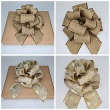 Extra Large Christmas Bow Tree Topper Luxury Home Decoration Bows Wired Ribbons