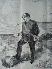 1941 Original Print WW2 WINSTON CHURCHILL - LORD WARDEN OF THE EMPIRE