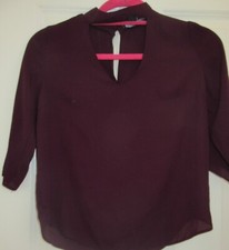 LADIES PRIMARK BURGUNDY CUT