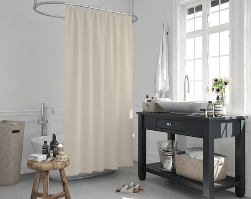 Light cream fabric shower - light,