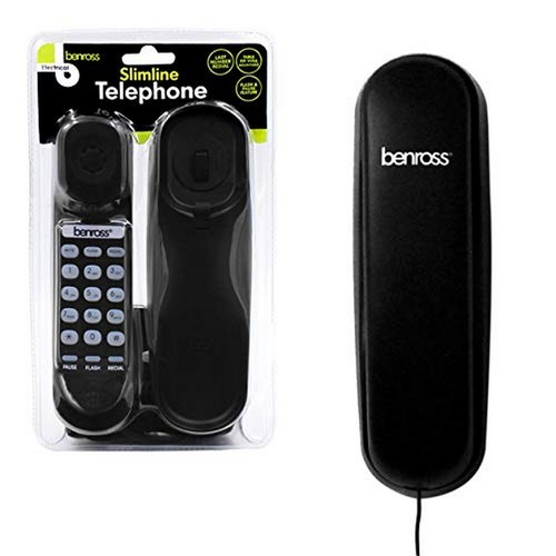 Benross black slimline corded - slimline,