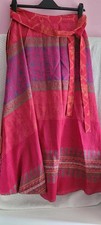 Indian Wrap Reversing Skirt Boho Hippie Gypsy Maxi Long Skirt One Size 12-16 UK
