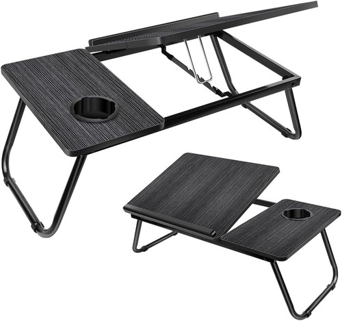 Folding laptop table stand bed - stand,