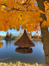 Handwoven Wicker Bird Feeder |
