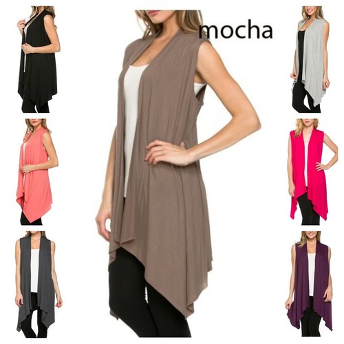 Women open front cardigan vest - women,