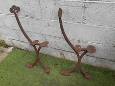 ANTIQUE CAST IRON BENCH ENDS
