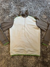 Mizuno 1/4 Zip Men's Warmalite Jumper Sweater  Golf Grey/Green Size Small