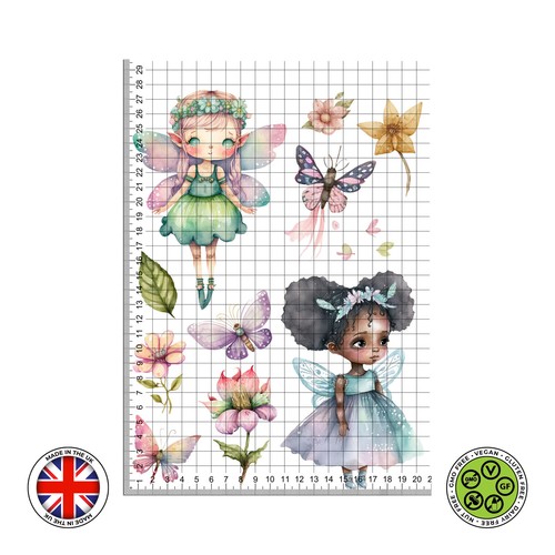 Watercolour fairy set edible - watercolour,