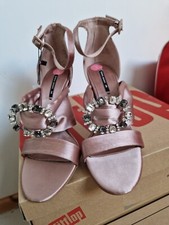 BNWT Zara Rare Dusky Pink Satin Embelished Heels UK5 EU38 Never Been Worn ?