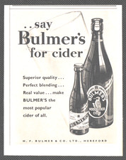 BULMER'S WOODPECKER CIDER Hereford  : Original Vintage 1953 Advert ~ POST FREE
