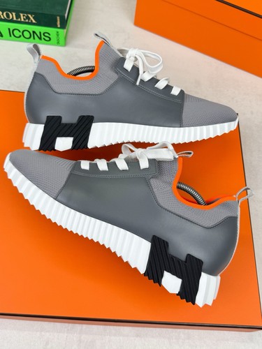 Hermes depart sneakers grey - hermes,