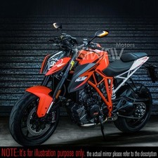 Black Motorcycle Mirrors LED