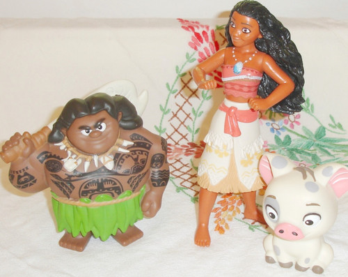 Disney moana figures - maui, pua