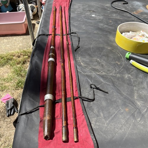 Antique split cane fishing rod - split,