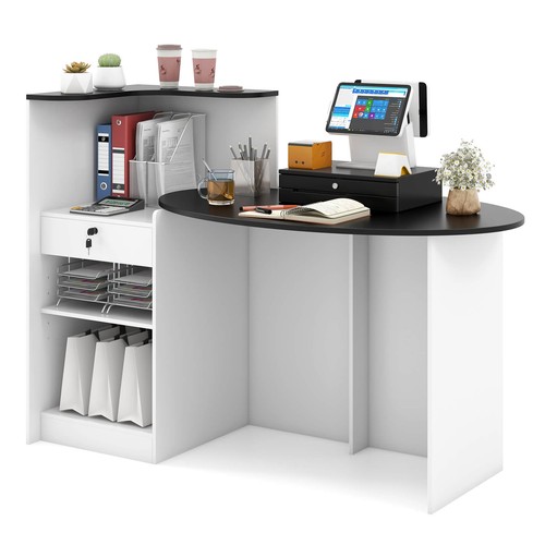 Reception desk lockable - desk, w/