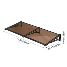 Door Canopy Awning Shelter Front Back Porch Outdoor Shade Patio Roof Rain Cover