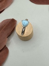 925 STERLING SILVER LARIMAR RING SIZE T