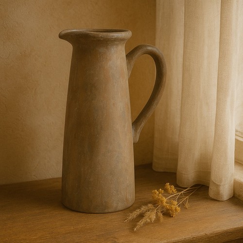 Tall stone jug vase rustic - jug,