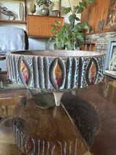 Rare Vintage 1960s MCM Tilgmans Swedish Pottery Tri Footed Bowl