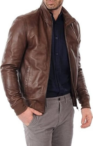 Men brown classic bomber - classic,