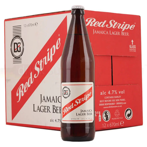 Red stripe premium lager - red,