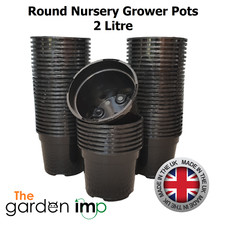 2L Plant Pots Strong Black