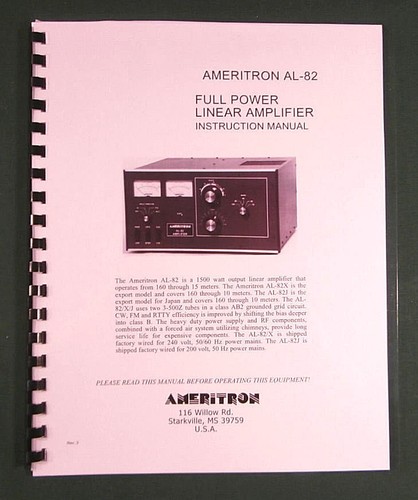 Ameritron instruction - ameritron,