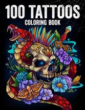 100 Tattoos: Tattoo Coloring