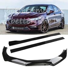 Front Bumper Lip Splitter + 86.6'' 2.2m Side Skirts For Ford Mondeo 2004-2022 BT