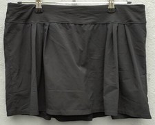 Lucy Tech Shorts Womens Medium Black Blue Skort Skirt Running Gym Yoga Workout