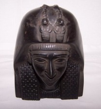 Egyptian Carved Stone Head  Bust Ornament