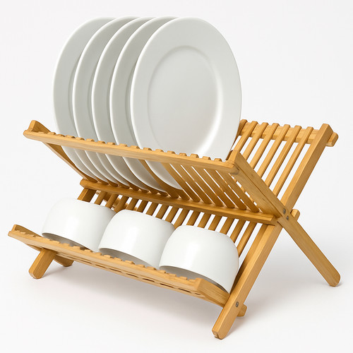 Bamboo dish drainer - bamboo,
