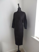BNWT H&M Trend black body con midi dress with puff sleeves SIZE 8