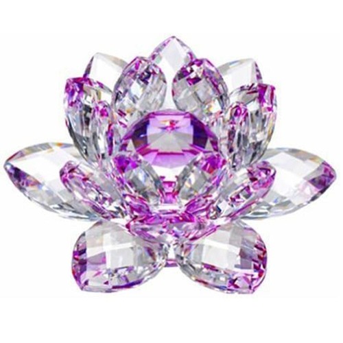 Crystal lotus flower ornament - lotus,