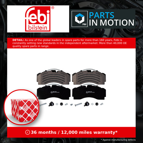 Brake pads 174312 febi - cv,