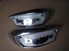 Triumph HINCKLEY Bonneville T100 ?? fuel petrol tank badges x2 USED AS FOUND