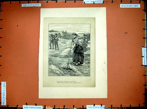 Original old antique print - original,
