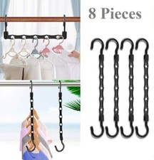 10X Space Saver Saving Wonder Magic Hanger Clothes Closet Organize Hook UK