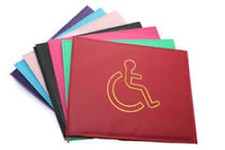 NEW PU LEATHER DISABLED BADGE