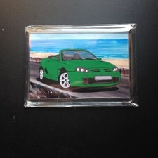 MG TF clear rigid plastic fridge magnet British Vintage classic cars
