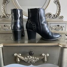 Black Faux Leather & Silver