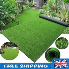 2M Artificial Grass Garden Turf Offcut Roll End Realistic Lawn Fake Carpet Mat