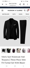 Mens Black 3 Piece Suit By