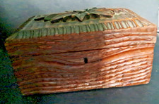 Hand-carved Wooden Box In The
