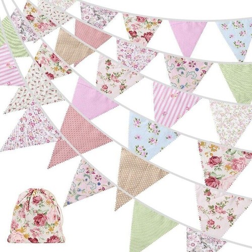 40ft fabric bunting - 40ft, 42pcs