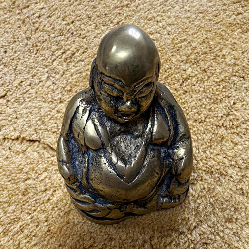 Brass seated buddha - brass,