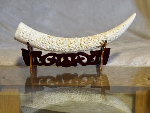 Ivory tusk carved - tusk,