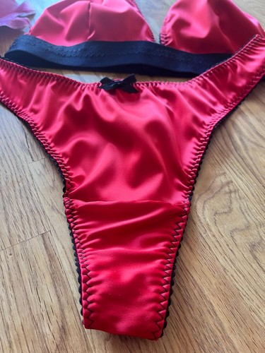 Womens satin underwear - ~, navy