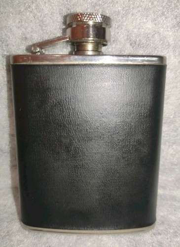 Hip flask leather - leather, &