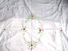 large vintage hand embroidered